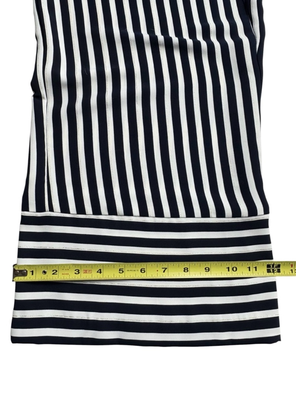 Joseph Ribkoff Midnight Navy Striped Wide Leg Culotte Pants Size 6 Style 221341 - Picture 11 of 12